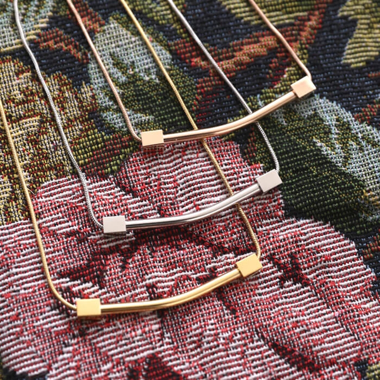 ネックレス サージカルステンレス メタルパイプ＆キューブ | ピアス専門店HOMESLICEPRODUCTIONS | 詳細画像7 