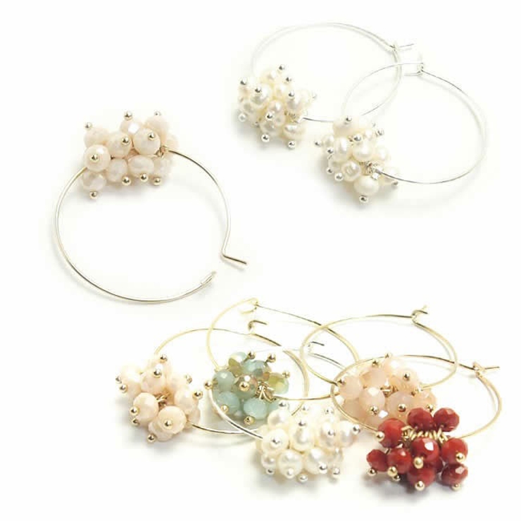 ピアス サージカルステンレス プチ淡水パール＆ガラスビーズ | ピアス専門店HOMESLICEPRODUCTIONS | 詳細画像6 