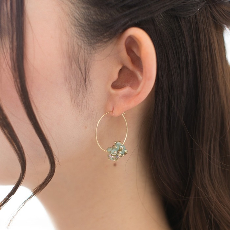 ピアス サージカルステンレス プチ淡水パール＆ガラスビーズ | ピアス専門店HOMESLICEPRODUCTIONS | 詳細画像7 