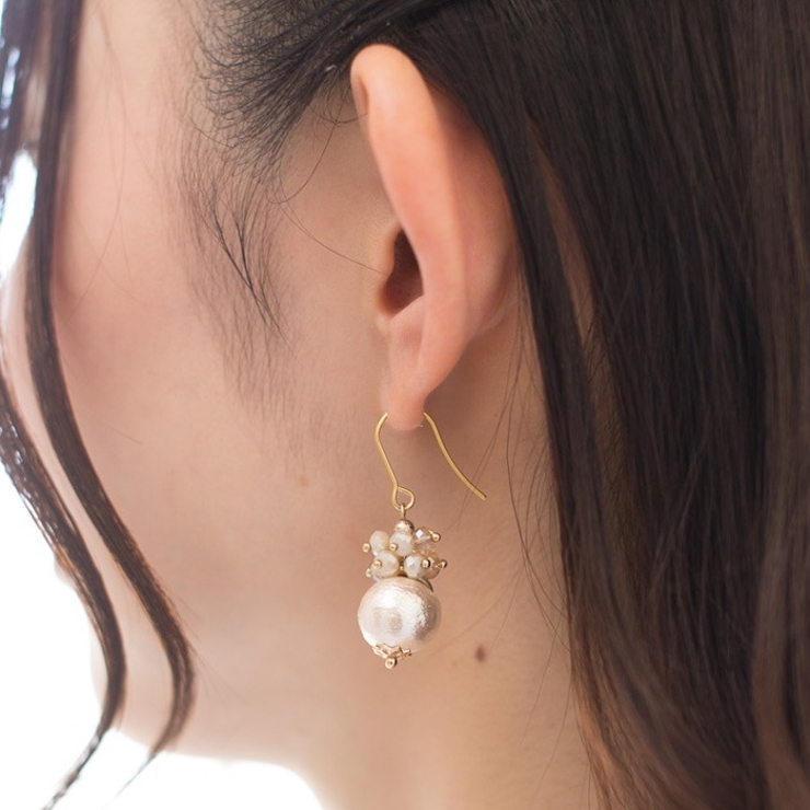 ピアス サージカルステンレス コットンパール | ピアス専門店HOMESLICEPRODUCTIONS | 詳細画像3 