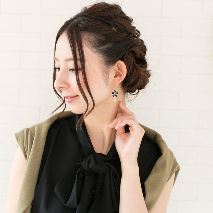 ピアス サージカルステンレス フラワー＆パール 1ペア レディース 両耳用 | ピアス専門店HOMESLICEPRODUCTIONS | 詳細画像10 