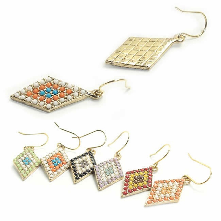 ピアス サージカルステンレス カラービーズ ダイヤ 1ペア レディース 両耳用 | ピアス専門店HOMESLICEPRODUCTIONS | 詳細画像6 