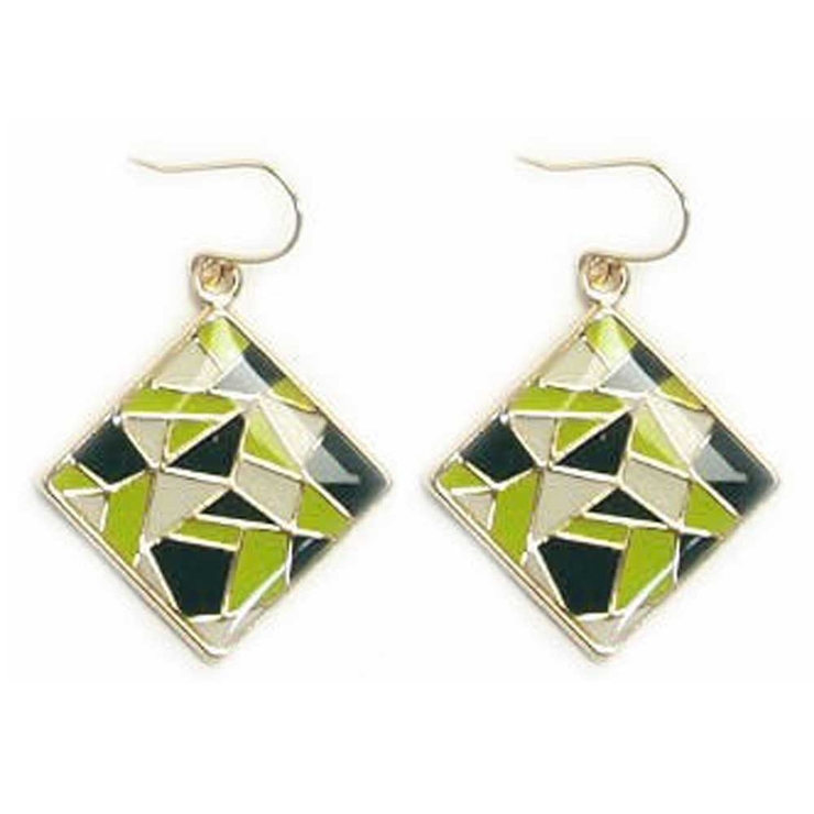 グリーンデザイン | ピアス サージカルステンレス ステンドグラスデザイン | ピアス専門店HOMESLICEPRODUCTIONS