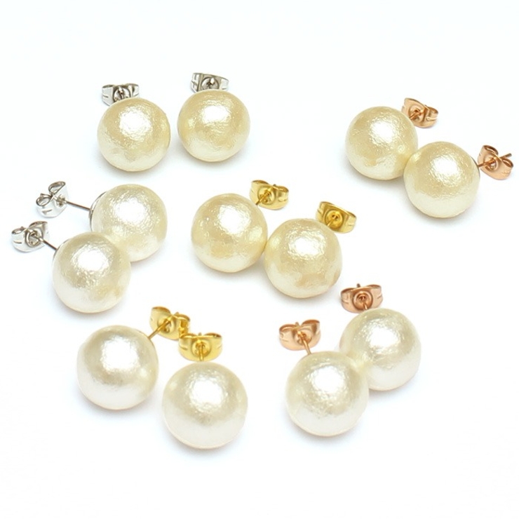 ピアス サージカルステンレス コットンパール | ピアス専門店HOMESLICEPRODUCTIONS | 詳細画像3 