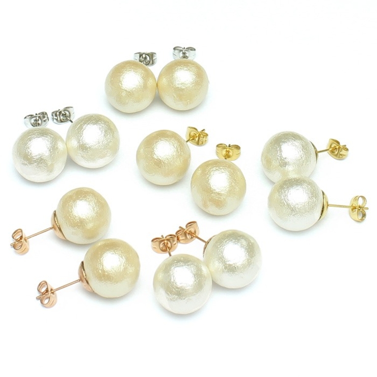 ピアス サージカルステンレス コットンパール | ピアス専門店HOMESLICEPRODUCTIONS | 詳細画像6 