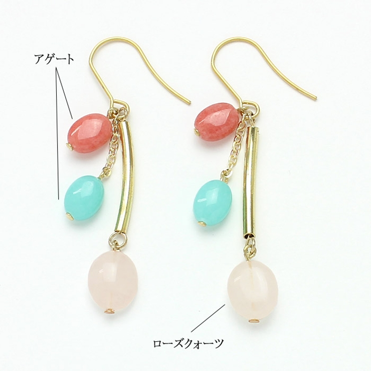 ピアス サージカルステンレス ナチュラルストーン | ピアス専門店HOMESLICEPRODUCTIONS | 詳細画像2 