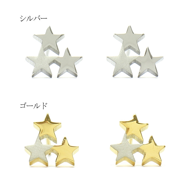 ピアス サージカルステンレス ティンクル＆マットスター | ピアス専門店HOMESLICEPRODUCTIONS | 詳細画像2 