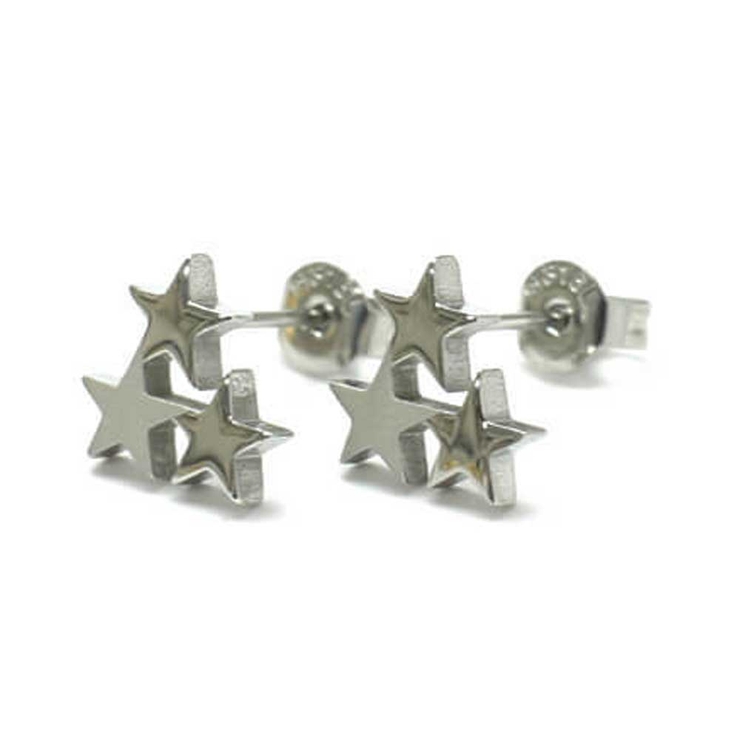 シルバー | ピアス サージカルステンレス ティンクル＆マットスター | ピアス専門店HOMESLICEPRODUCTIONS