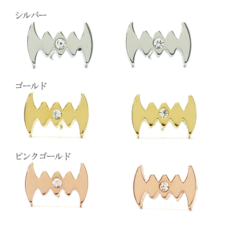 ピアス サージカルステンレス ジュエルアイ バット 1ペア レディース 両耳用 | ピアス専門店HOMESLICEPRODUCTIONS | 詳細画像2 