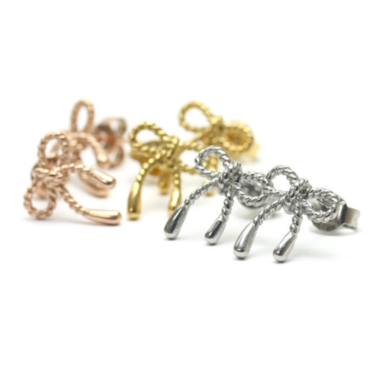 ピアス サージカルステンレス ツイストロープリボン 1ペア レディース 両耳用 | ピアス専門店HOMESLICEPRODUCTIONS | 詳細画像1 