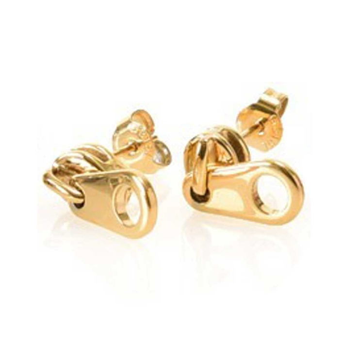 ゴールド | ピアス サージカルステンレス ジッパー 1ペア レディース 両耳用 | ピアス専門店HOMESLICEPRODUCTIONS