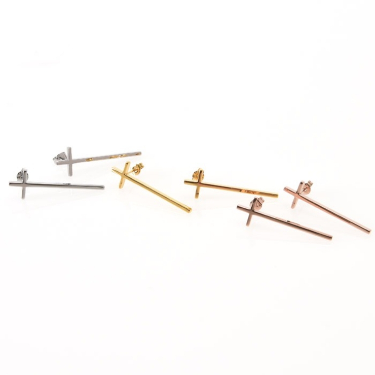 ピアス サージカルステンレス ロングクロス 1ペア レディース 両耳用 | ピアス専門店HOMESLICEPRODUCTIONS | 詳細画像1 