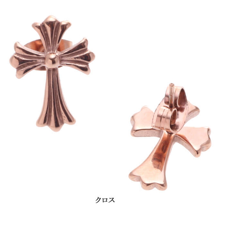 ピアス サージカルステンレス クロス＆ヘンプリーフ 1ペア レディース 両耳用 | ピアス専門店HOMESLICEPRODUCTIONS | 詳細画像2 