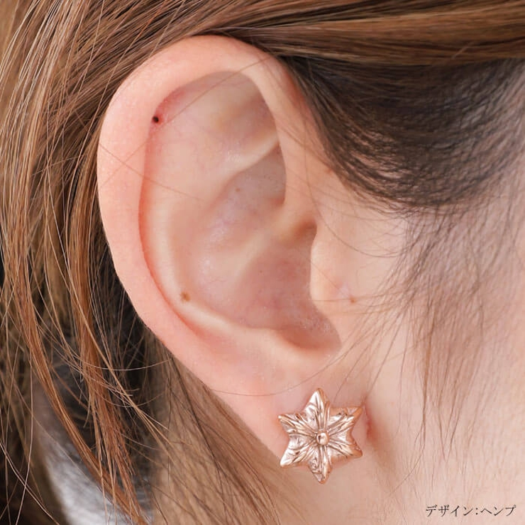 ピアス サージカルステンレス クロス＆ヘンプリーフ 1ペア レディース 両耳用 | ピアス専門店HOMESLICEPRODUCTIONS | 詳細画像4 