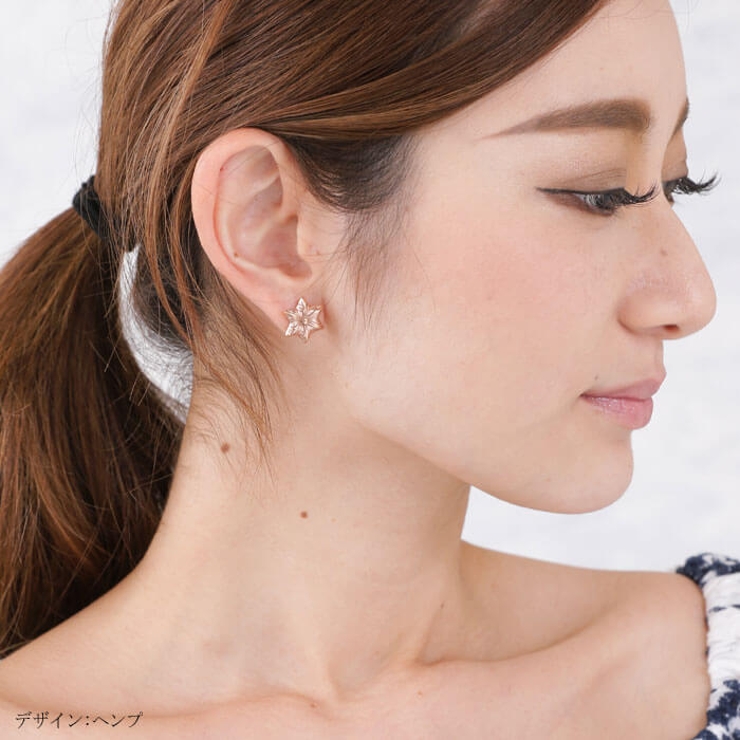 ピアス サージカルステンレス クロス＆ヘンプリーフ 1ペア レディース 両耳用 | ピアス専門店HOMESLICEPRODUCTIONS | 詳細画像9 