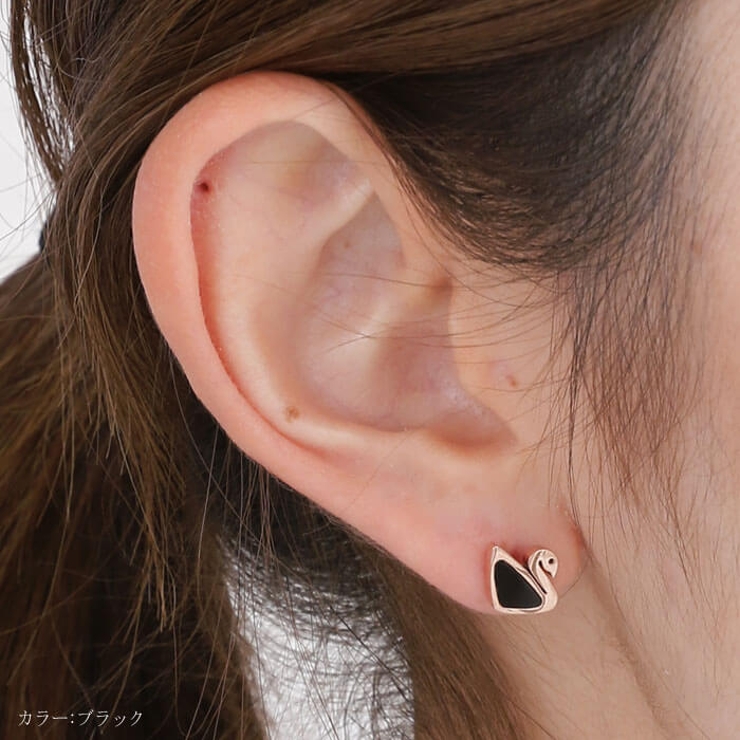 ピアス サージカルステンレス スワン シェル 1ペア レディース 両耳用 | ピアス専門店HOMESLICEPRODUCTIONS | 詳細画像3 