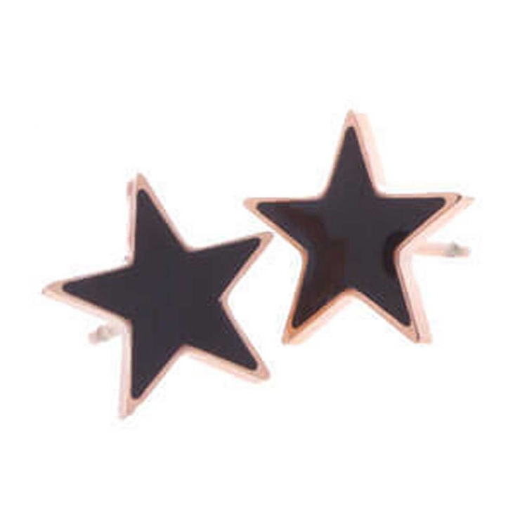 ブラック | ピアス サージカルステンレス エッジ スター 1ペア レディース 両耳用 | ピアス専門店HOMESLICEPRODUCTIONS