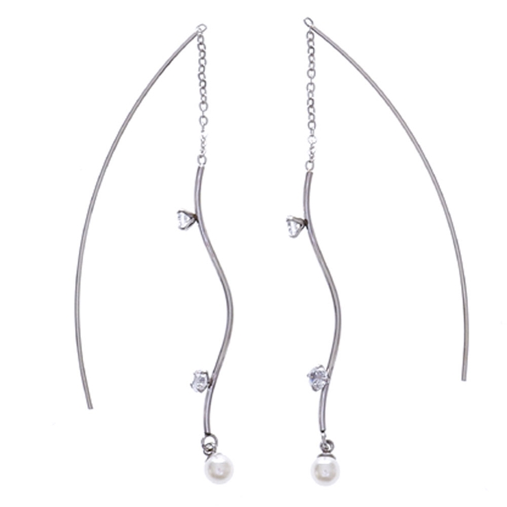 シルバー | ピアス サージカルステンレス ウェーブスティック | ピアス専門店HOMESLICEPRODUCTIONS