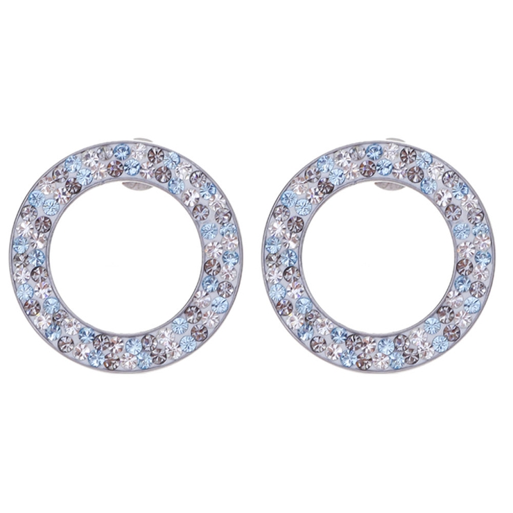 ブルー | ピアス サージカルステンレス ジュエルラウンドフレーム | ピアス専門店HOMESLICEPRODUCTIONS