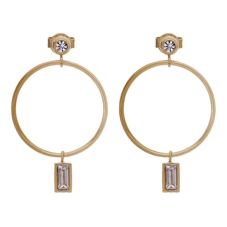 ゴールド | ピアス サージカルステンレス レクタングルジュエル | ピアス専門店HOMESLICEPRODUCTIONS