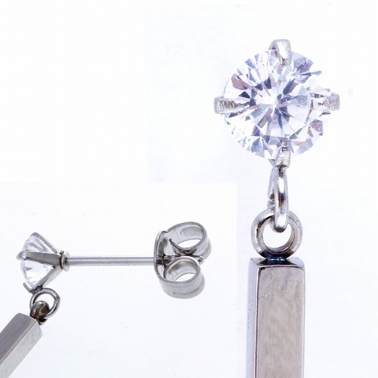 ピアス サージカルステンレス スクエアスティック＆ジュエル | ピアス専門店HOMESLICEPRODUCTIONS | 詳細画像6 