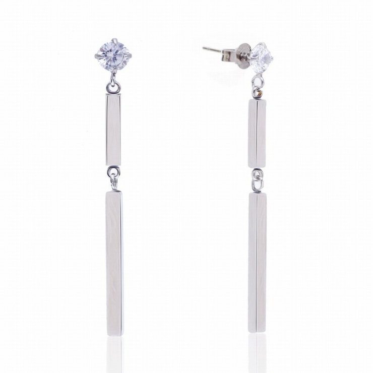 ピアス サージカルステンレス スクエアスティック＆ジュエル | ピアス専門店HOMESLICEPRODUCTIONS | 詳細画像1 