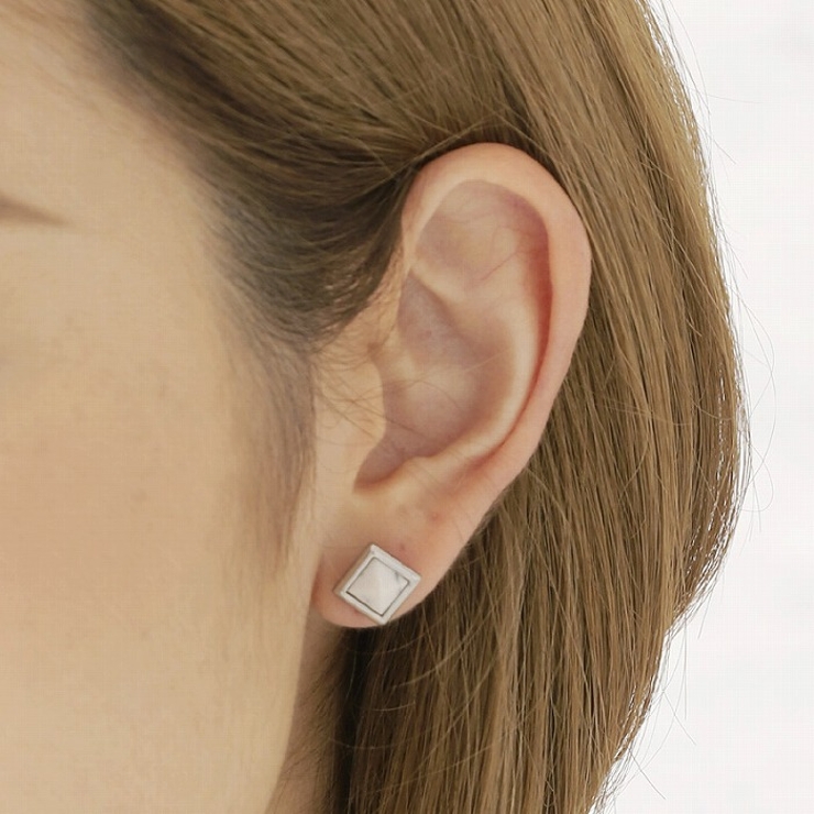ピアス サージカルステンレス スクエアジュエル 1ペア レディース 両耳用 | ピアス専門店HOMESLICEPRODUCTIONS | 詳細画像3 