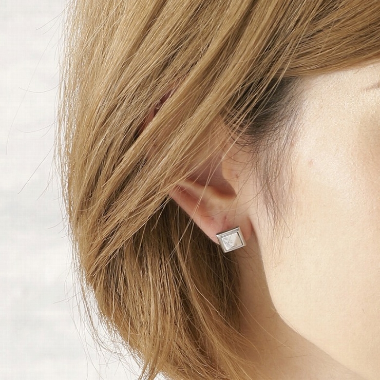 ピアス サージカルステンレス スクエアジュエル 1ペア レディース 両耳用 | ピアス専門店HOMESLICEPRODUCTIONS | 詳細画像4 