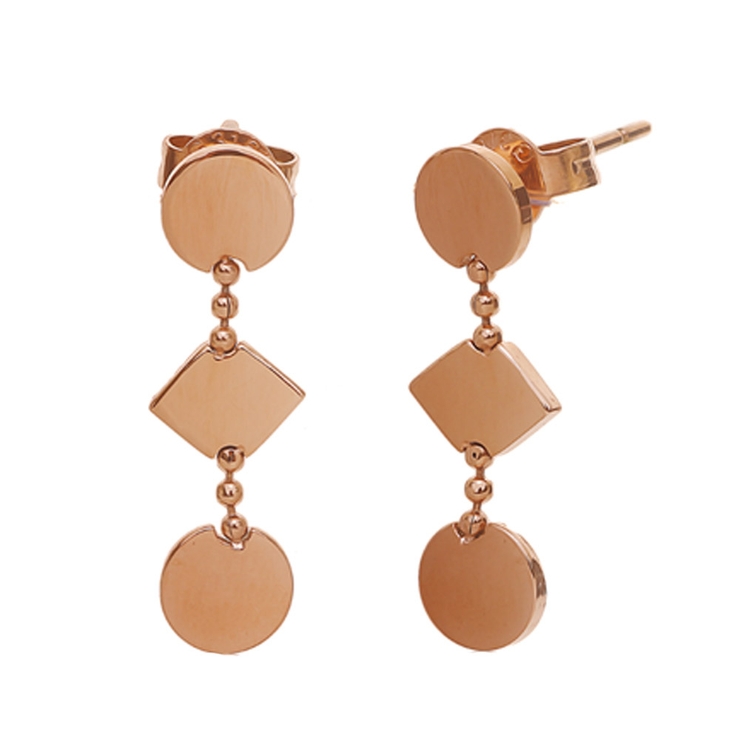 ピンクゴールド | ピアス サージカルステンレス グラフィックプレート | ピアス専門店HOMESLICEPRODUCTIONS