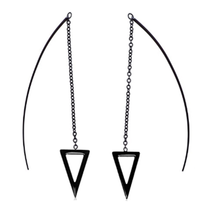 ブラック | ピアス サージカルステンレス トライアングルフレーム | ピアス専門店HOMESLICEPRODUCTIONS