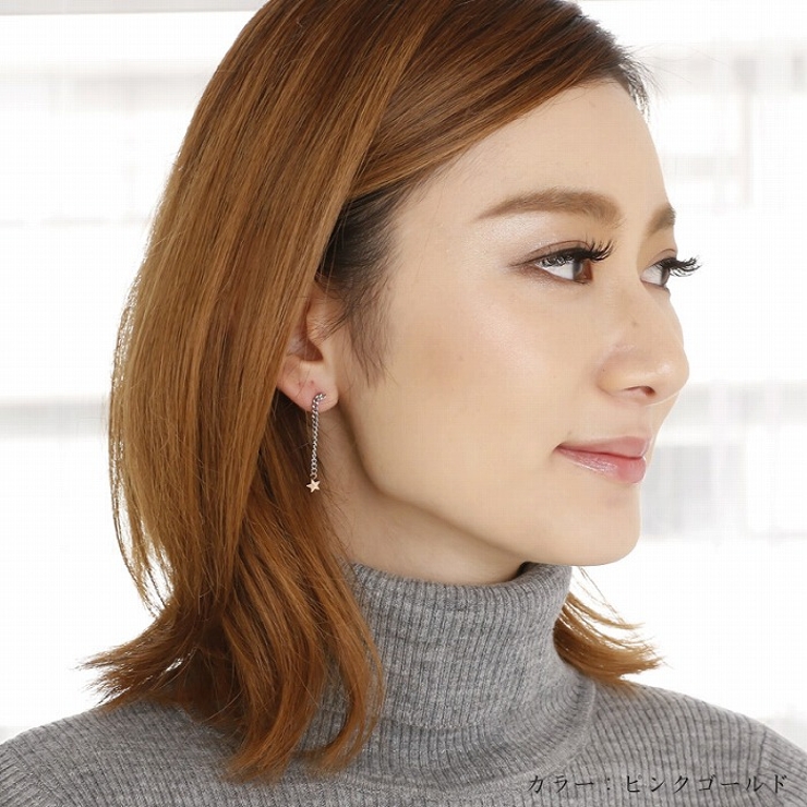 ピアス サージカルステンレス ムーン＆スターチェーン | ピアス専門店HOMESLICEPRODUCTIONS | 詳細画像5 