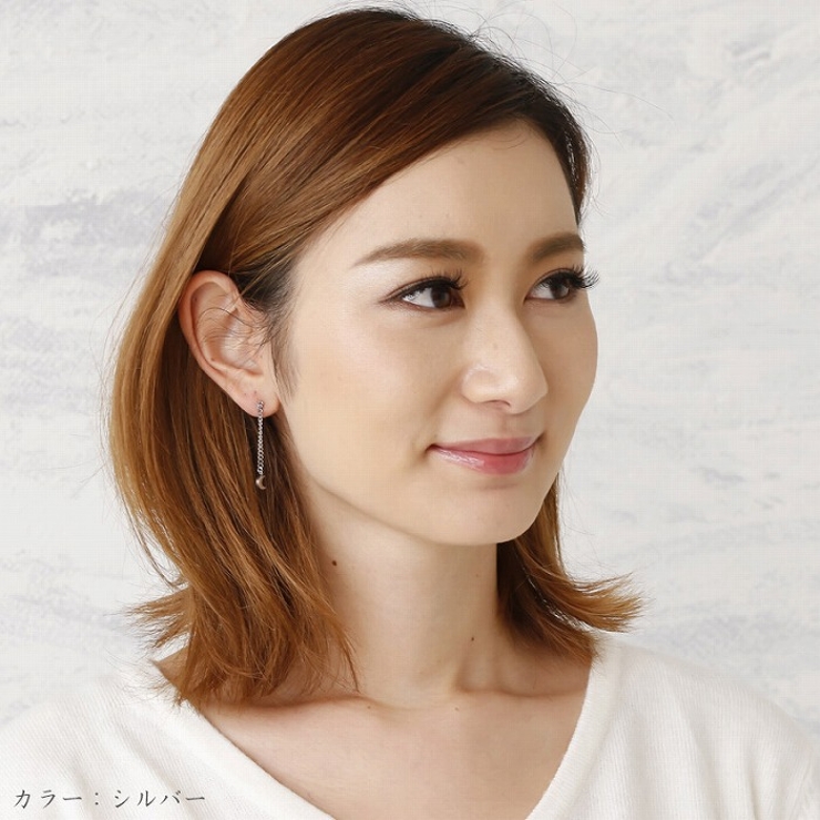 ピアス サージカルステンレス ムーン＆スターチェーン | ピアス専門店HOMESLICEPRODUCTIONS | 詳細画像9 