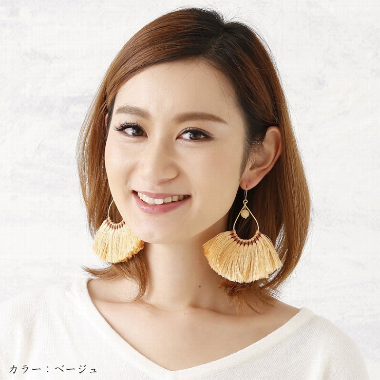 ピアス サージカルステンレス ビーズ＆フリンジ 1ペア レディース 両耳用 | ピアス専門店HOMESLICEPRODUCTIONS | 詳細画像7 