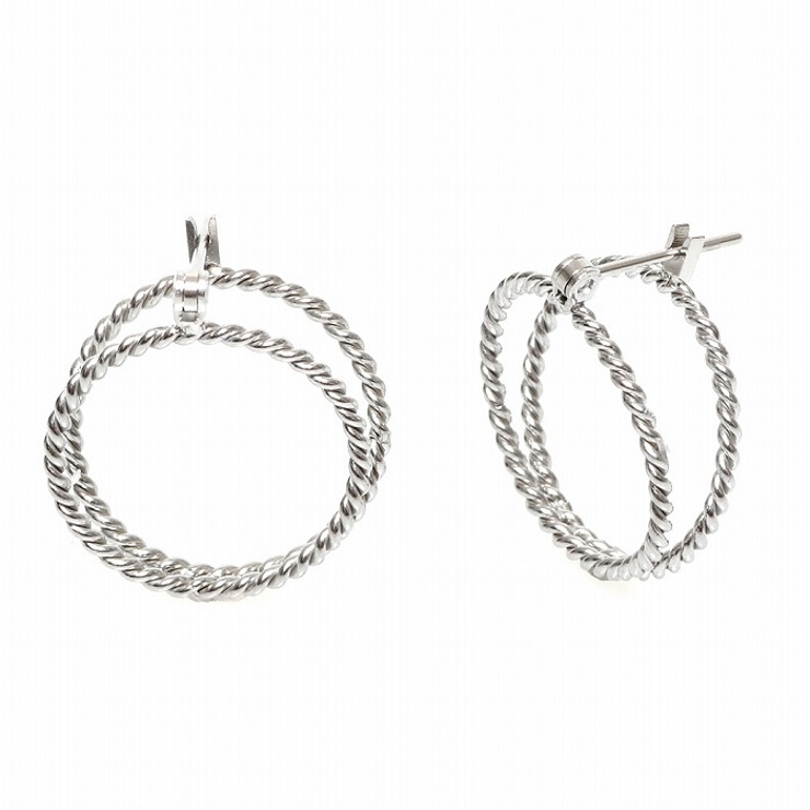 ピアス サージカルステンレス ウェーブダブルラウンド | ピアス専門店HOMESLICEPRODUCTIONS | 詳細画像6 