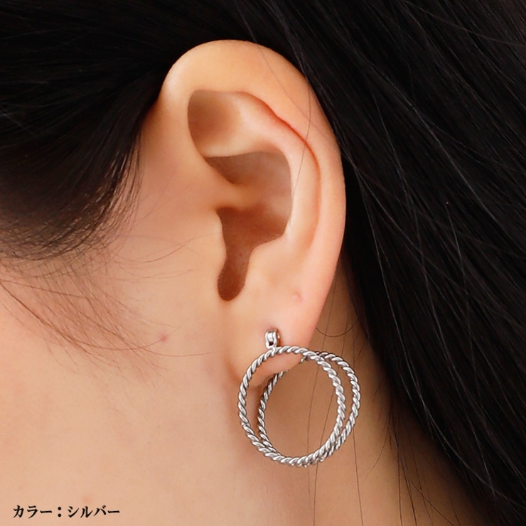 ピアス サージカルステンレス ウェーブダブルラウンド | ピアス専門店HOMESLICEPRODUCTIONS | 詳細画像4 