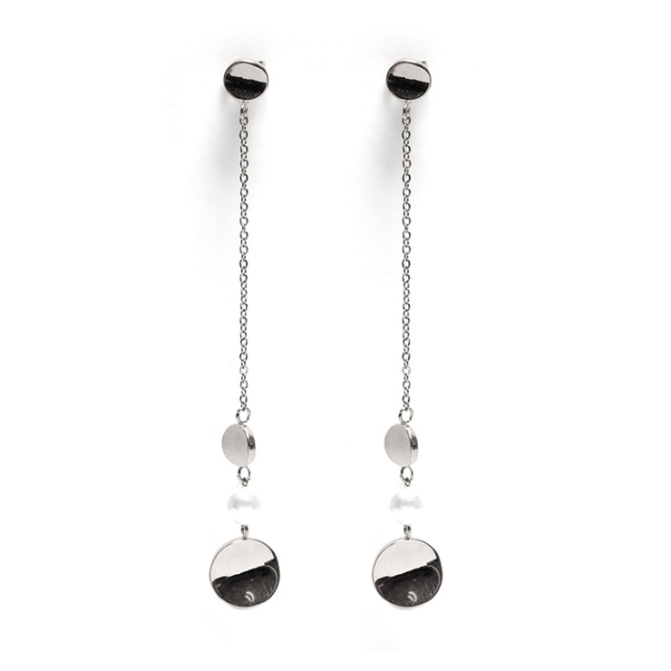 シルバー | ピアス サージカルステンレス ロングチェーン | ピアス専門店HOMESLICEPRODUCTIONS