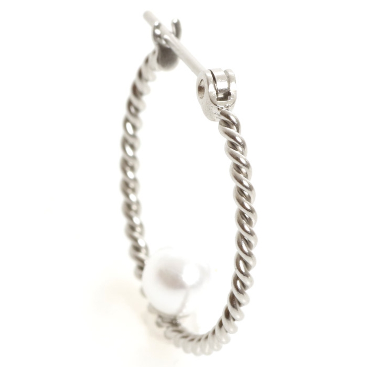 ピアス サージカルステンレス パールオンフープ 1ペア レディース 両耳用 | ピアス専門店HOMESLICEPRODUCTIONS | 詳細画像6 