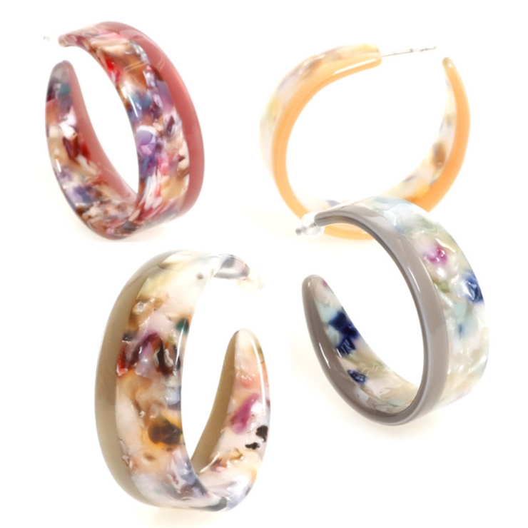 ピアス サージカルステンレス マーブルバイカラー | ピアス専門店HOMESLICEPRODUCTIONS | 詳細画像1 