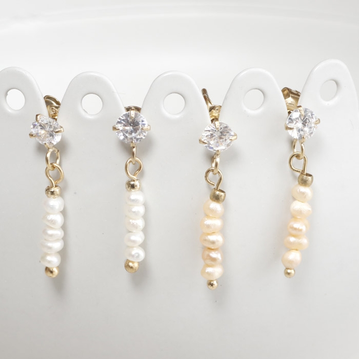 ピアス サージカルステンレス ジュエル＆ミニ淡水パール | ピアス専門店HOMESLICEPRODUCTIONS | 詳細画像3 