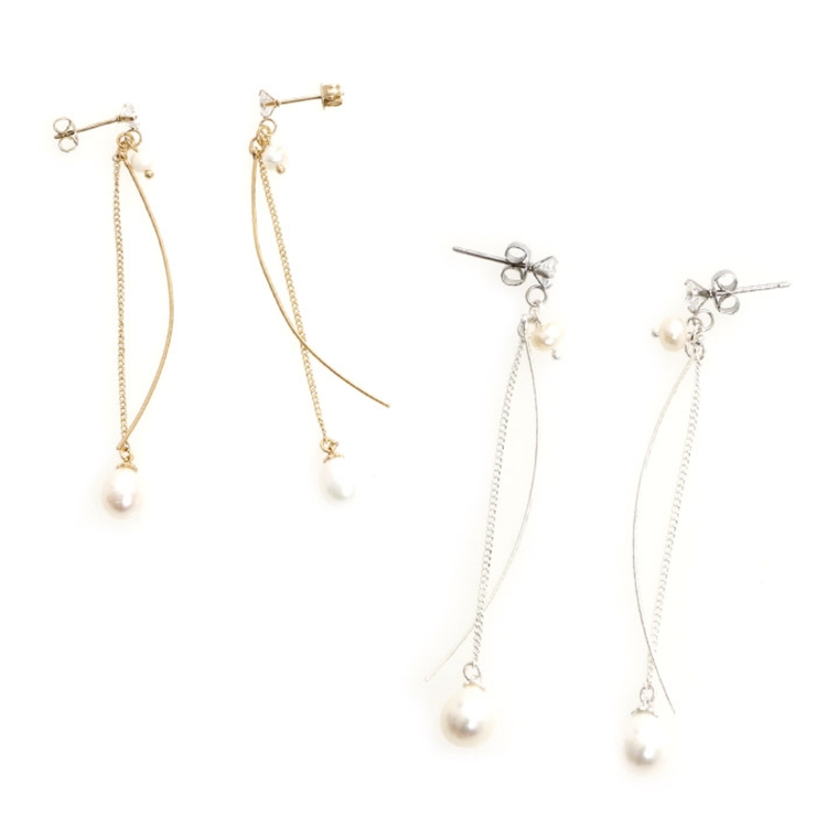 ピアス サージカルステンレス チェーン＆カーブスティック | ピアス専門店HOMESLICEPRODUCTIONS | 詳細画像1 