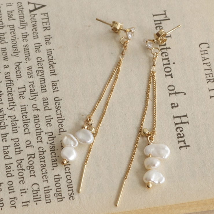 ピアス サージカルステンレス ダブルチェーン | ピアス専門店HOMESLICEPRODUCTIONS | 詳細画像3 