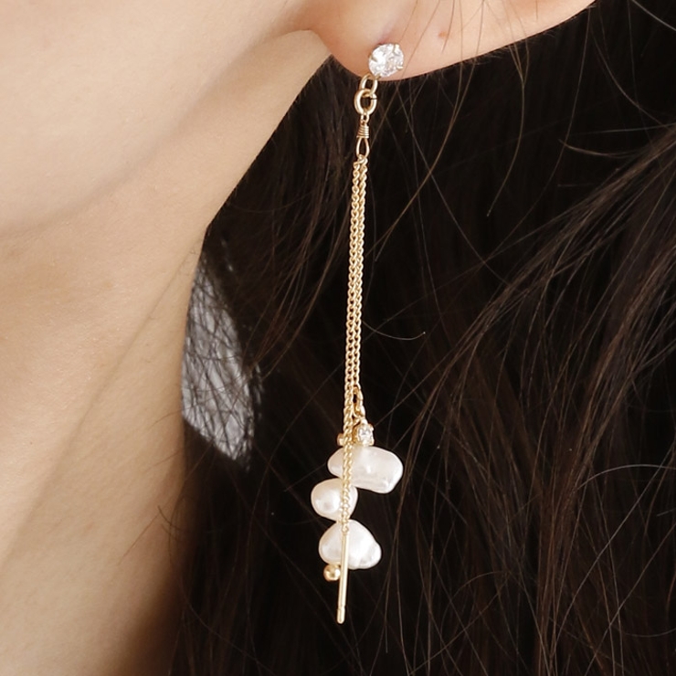 ピアス サージカルステンレス ダブルチェーン | ピアス専門店HOMESLICEPRODUCTIONS | 詳細画像4 