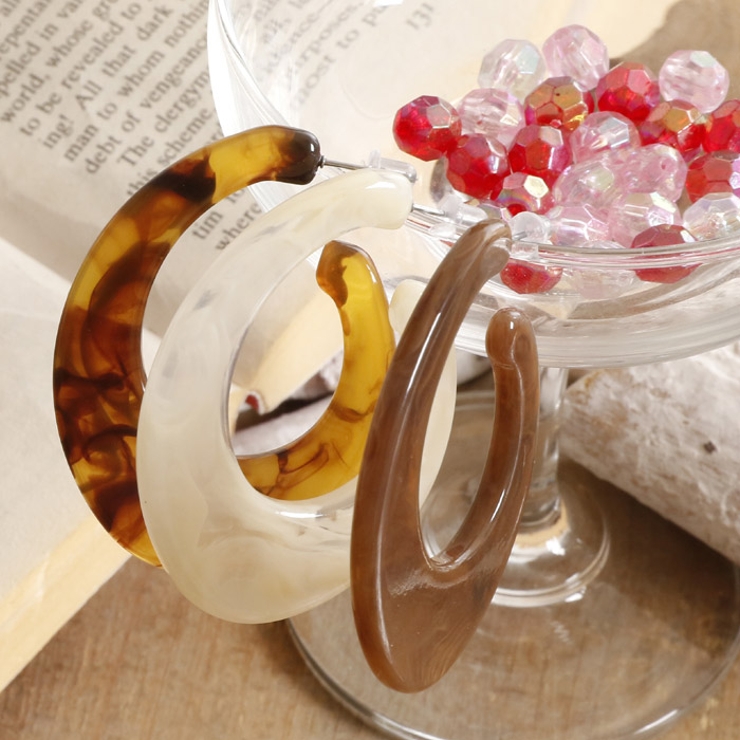 ピアス サージカルステンレス カッティングオーバル 1ペア レディース 両耳用 | ピアス専門店HOMESLICEPRODUCTIONS | 詳細画像3 