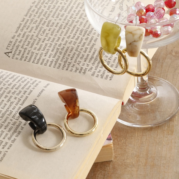 ピアス サージカルステンレス グラフィック×フープ 1ペア レディース 両耳用 | ピアス専門店HOMESLICEPRODUCTIONS | 詳細画像3 