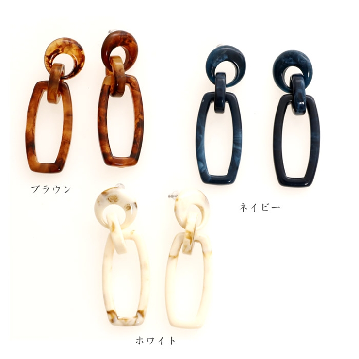 ピアス サージカルステンレス ラウンド×ダブルチェーンフレーム | ピアス専門店HOMESLICEPRODUCTIONS | 詳細画像2 