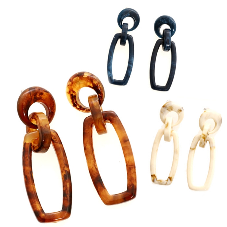 ピアス サージカルステンレス ラウンド×ダブルチェーンフレーム | ピアス専門店HOMESLICEPRODUCTIONS | 詳細画像1 