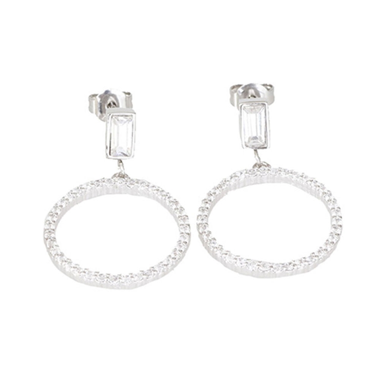 シルバー | ピアス サージカルステンレス ジュエルサークル 1ペア レディース 両耳用 | ピアス専門店HOMESLICEPRODUCTIONS