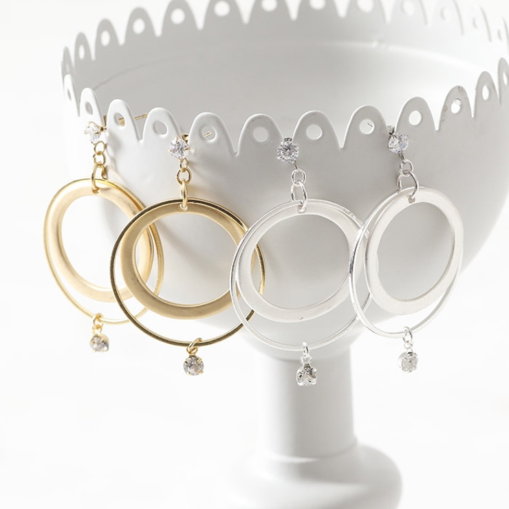 ピアス サージカルステンレス ダブルサークルフレーム＆ジュエル | ピアス専門店HOMESLICEPRODUCTIONS | 詳細画像7 