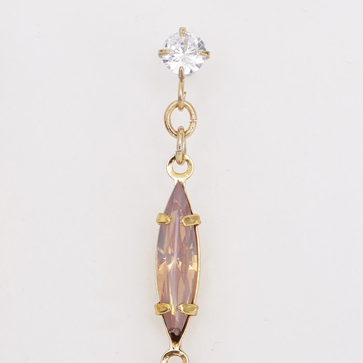 ピアス サージカルステンレス 変形サークルフレーム＆ジュエル | ピアス専門店HOMESLICEPRODUCTIONS | 詳細画像7 