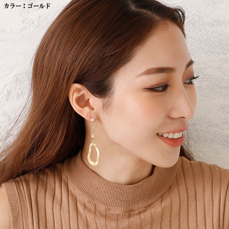 ピアス サージカルステンレス 変形サークルフレーム＆ジュエル | ピアス専門店HOMESLICEPRODUCTIONS | 詳細画像9 